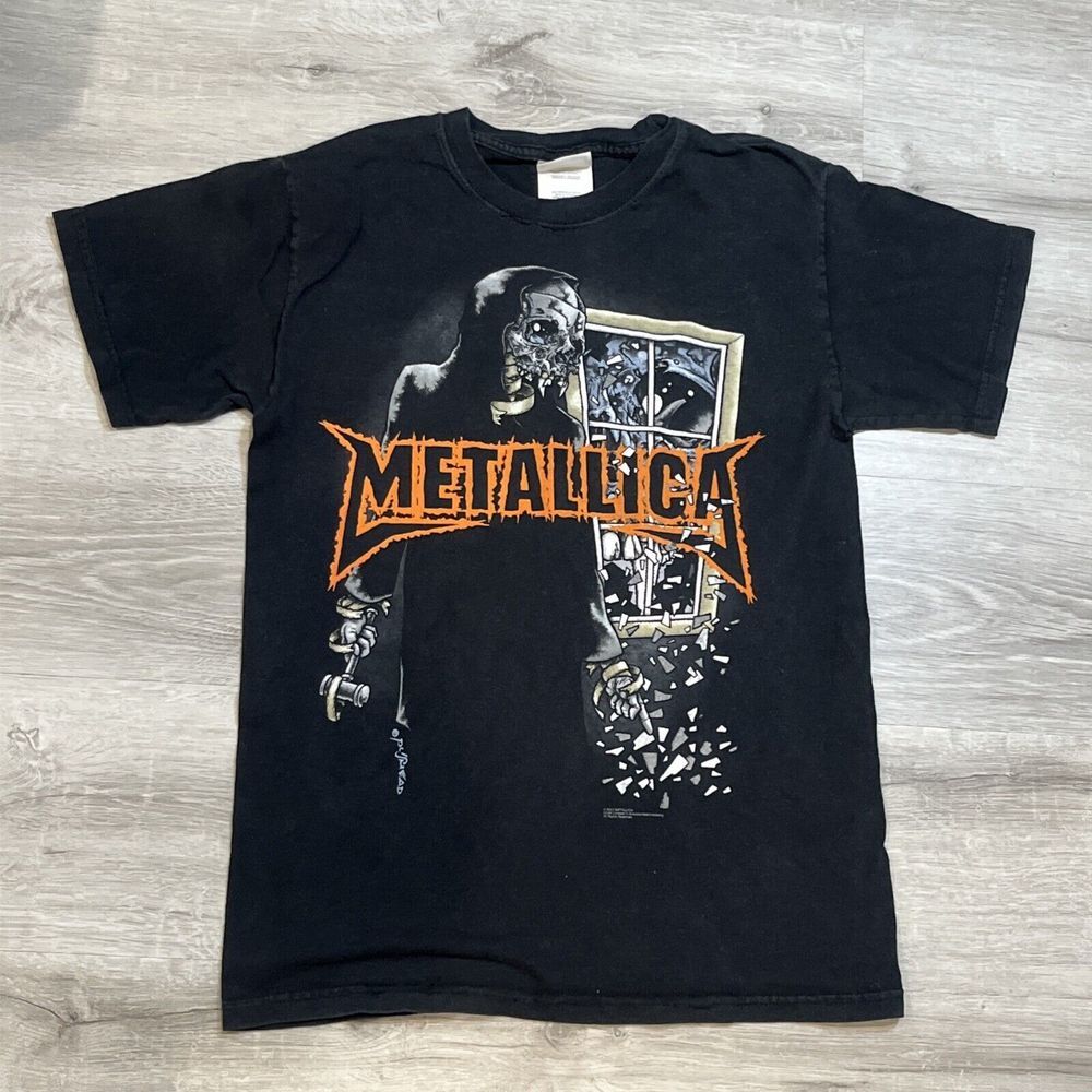 Vintage Metallica Am I Who I Think I Am?  T-Shirt Pushead Small Distressed Y2K‎